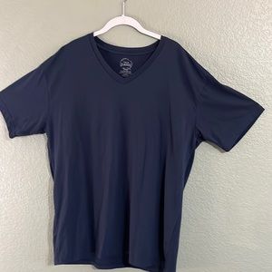 True Classic V-Neck Short Sleeved T-Shirt - Navy Blue